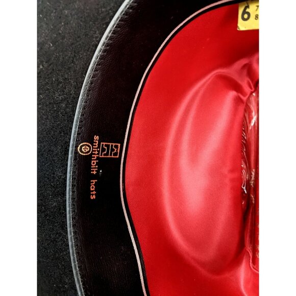 Vintage Smithbilt Cowboy Western Hat 6 7/8 Black Wool Felt 3X Calgary Canada - Picture 10 of 11